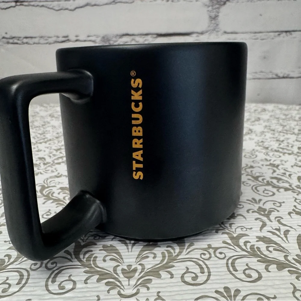 Starbucks Aged‎ Sumatra Nautical Ship Mug Black Gold 14oz Coffee Cup 2016
